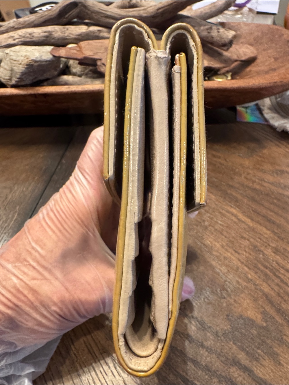 Dior Leather Wallet - Pale Mustard Yellow - Picture 8 of 10